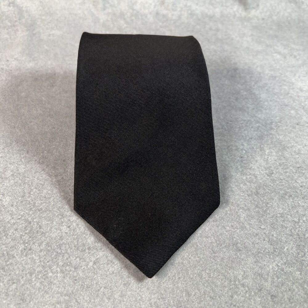 Claybrooke Men’s Tie Black 100% Silk USA